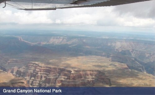Ash scattering voer the Grand Canyon Ash scattering over the Grand Canyon